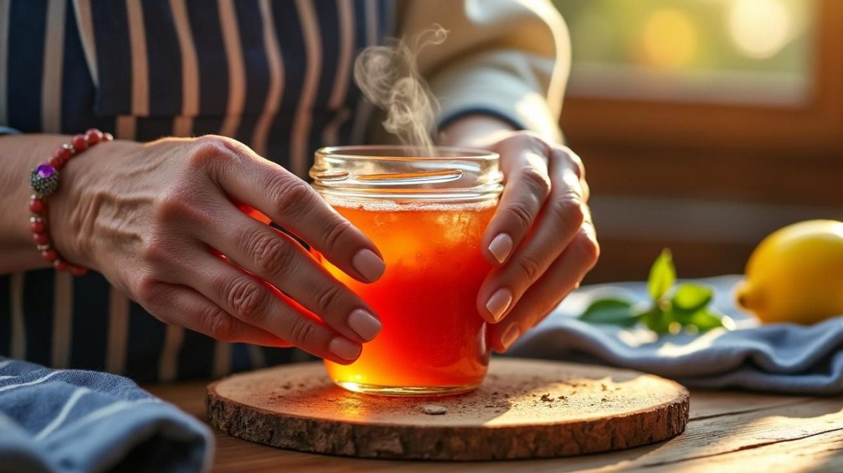 découvrez l’astuce ingénieuse de cette grand-mère : en plaçant une rondelle de liège sous ses pots de confiture maison, elle évite que le couvercle ne colle au bocal. un geste simple pour conserver facilement vos confitures !