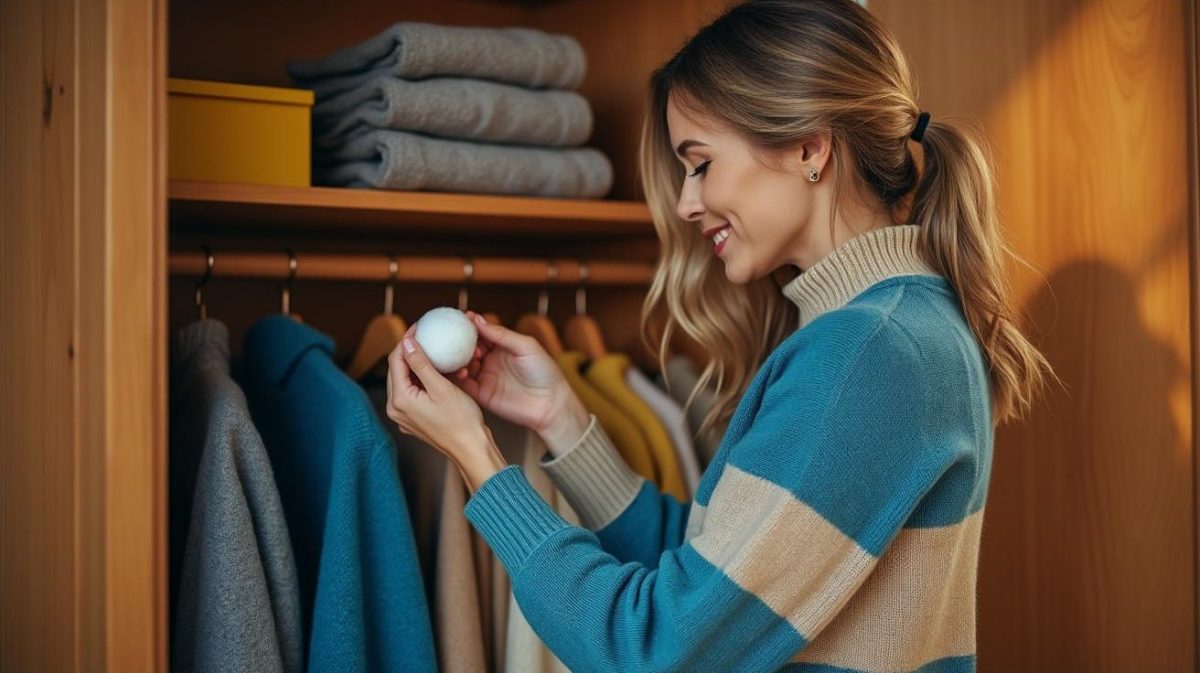 découvrez cette astuce naturelle : en plaçant un coton imbibé d'extrait d'amande amère dans votre armoire à linge, vous éloignez efficacement les mites et protégez vos vêtements sans produits chimiques.