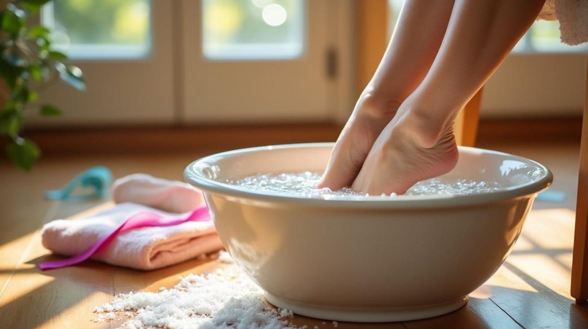 découvrez l'astuce naturelle d'une danseuse : en versant du sel d'epsom dans ses chaussons, elle fait guérir ses ampoules trois fois plus vite. un remède simple et efficace à tester !