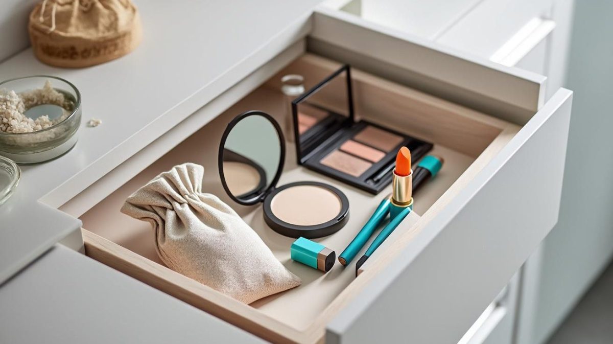 découvrez l'astuce du sachet de riz cru à placer dans votre tiroir à maquillage : fini les poudres qui s'agglomèrent à cause de l'humidité ! une méthode simple, efficace et tendance pour garder vos cosmétiques impeccables.